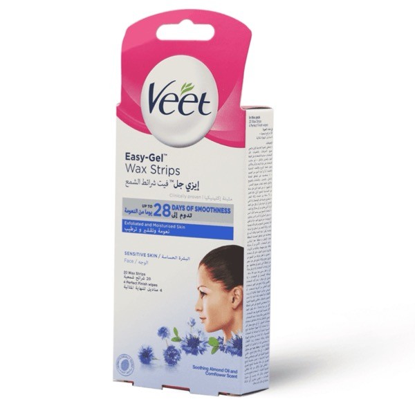 Veet Mini Wax Strips Face Sensitive 20 Strips