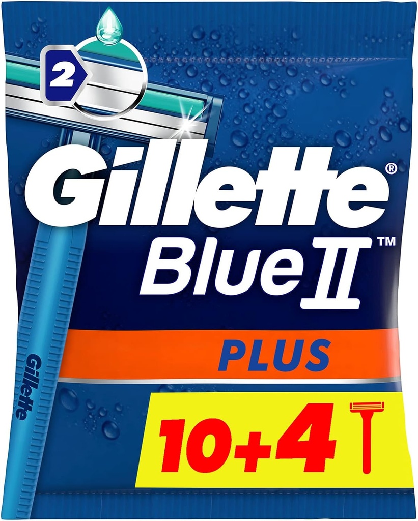 Gillette Blue II Plus Razors 14 pcs