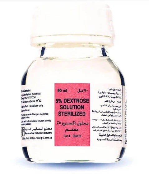 Dextrose Solution Sterilized 5% 90ml