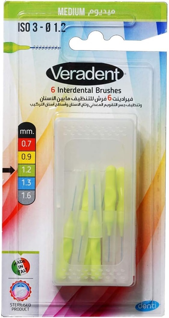 Veradent Interdental Brushes Medium 6 pcs