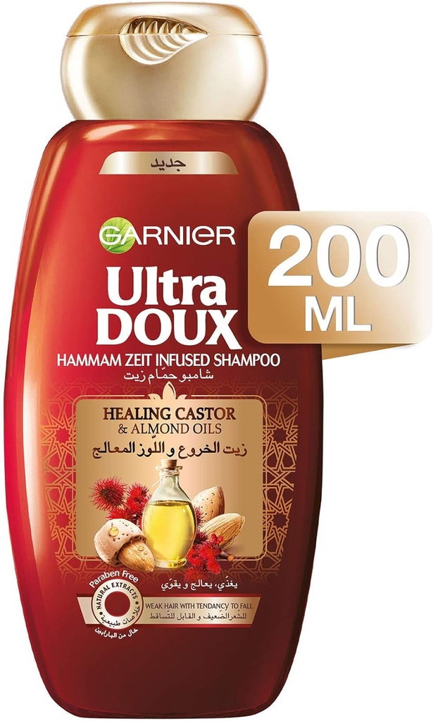 Garnier Ultra Doux Shampoo Almond & Castor 200ml
