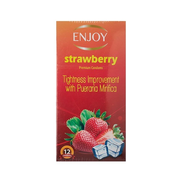 Enjoy Strawberry Premium Condoms 12 pcs
