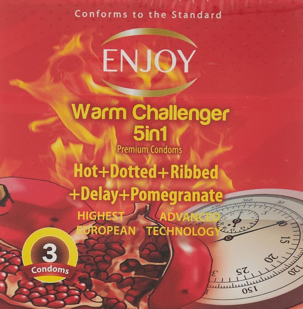 Enjoy Condom Warm Challenger 3pcs