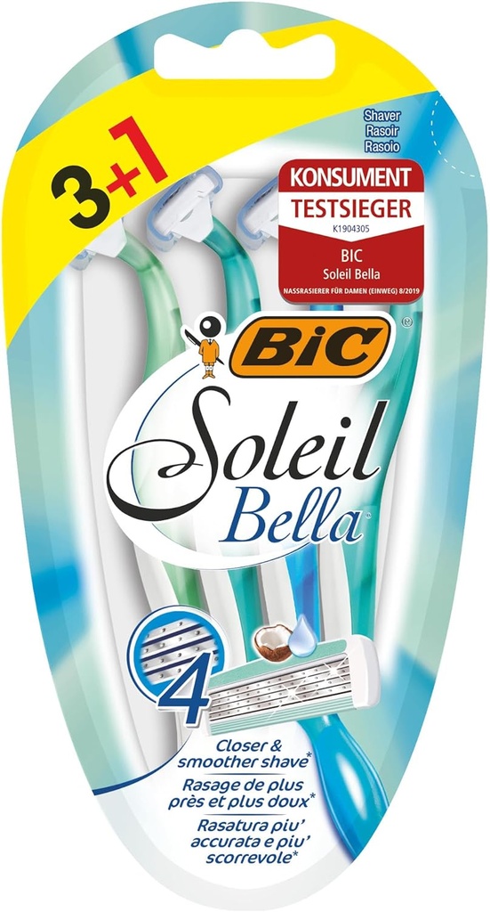 BIC Soleil Bella Razors 3+1 Free Pack