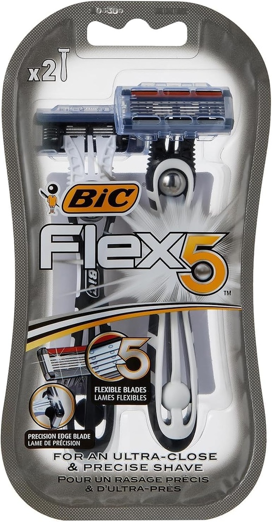 BIC Flex5 Hybrid Razor 2 Pieces