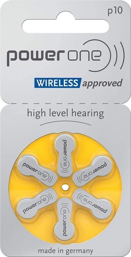 [27776] Power One P10 Hearing Aid Batteries 60 pcs