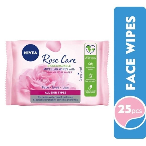 [28091] Nivea Micellair Rose Water Wipes 20 pcs