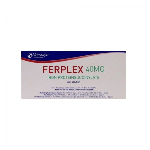 [30337] Ferplex Iron Supplement 40mg Vials 15ml 20