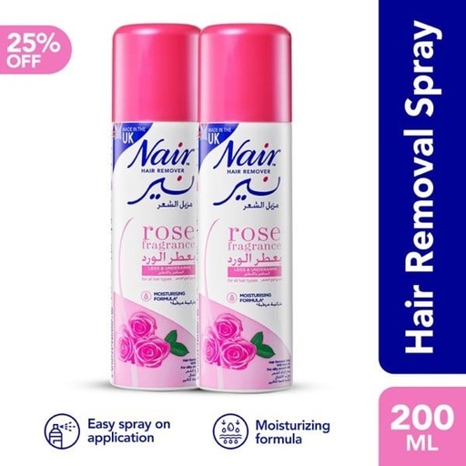 [2032] Nair Hair Removal Spray Rose 200ml