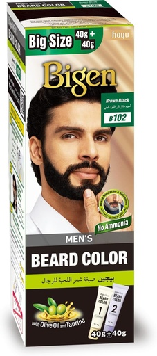 [34031] Bigen Beard Color Brown Black 40g