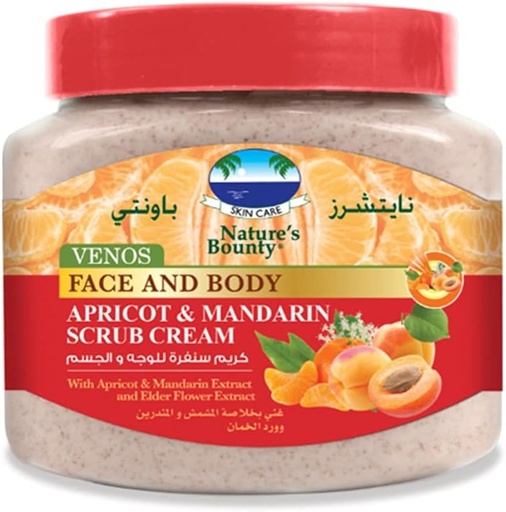 [4390] Venos Apricot Scrub & Elder Flower 600g