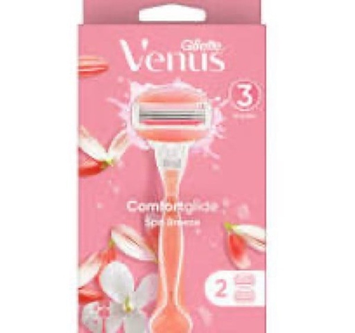 [8928] Gillette Venus Spa Breeze Razor with 2 Cartridges