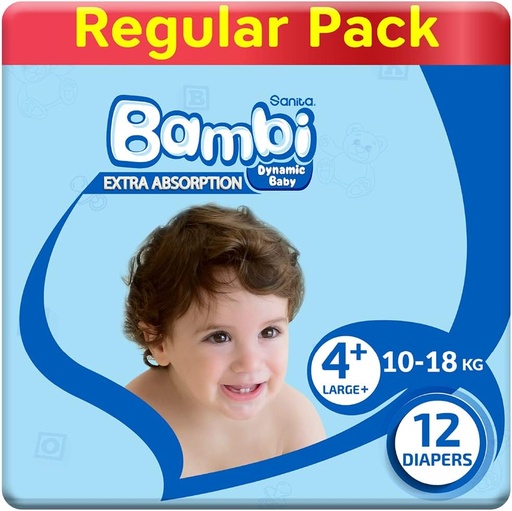 [16882] Bambi Diapers Size 4+ Large Packs 6*12