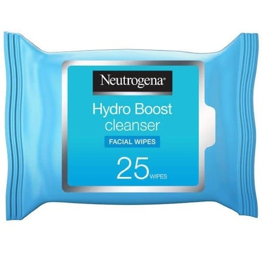 [23118] Neutrogena Hydro Boost Facial Wipes 25 pcs